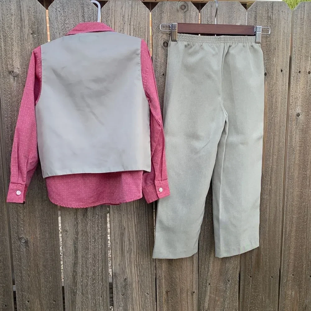 Take 50% OFF- 3pc Boys Mixed Shirt, Vest and Pants, Size-5T